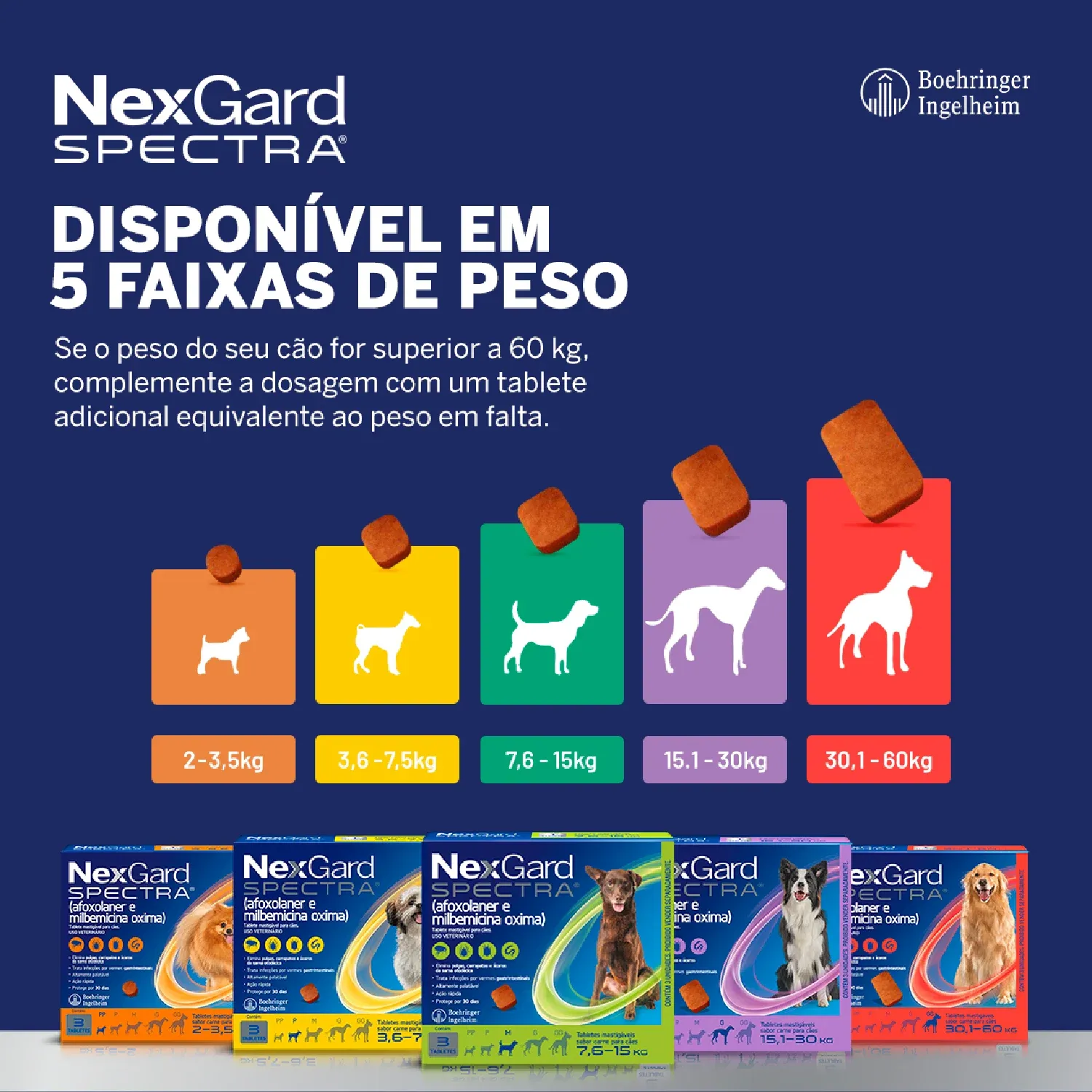 NexGard Spectra Antipulgas e Vermífugo Cães 7,6kg a 15kg - Imagem 5