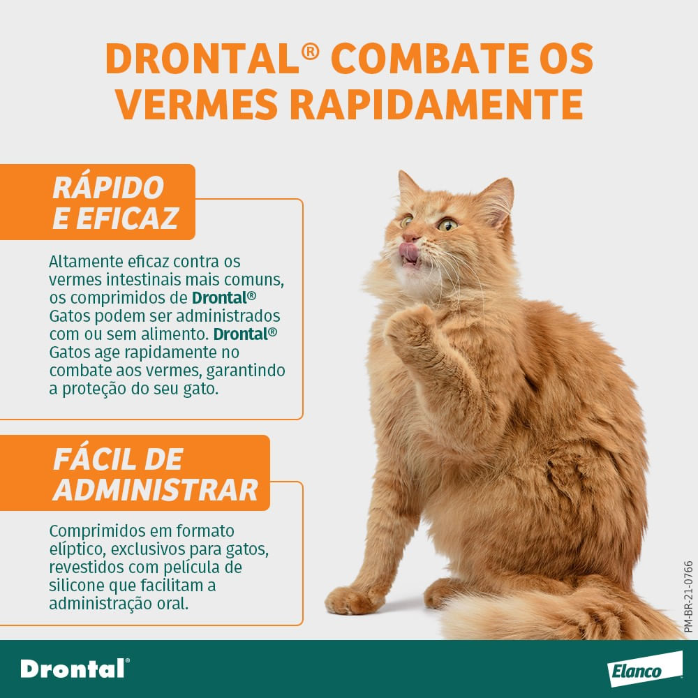 Drontal Vermicida para Gatos Elanco - Imagem 3