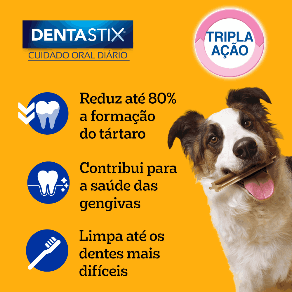 Petisco Pedigree Dentastix Cuidado Oral Cães Adultos Raças Médias - Imagem 4