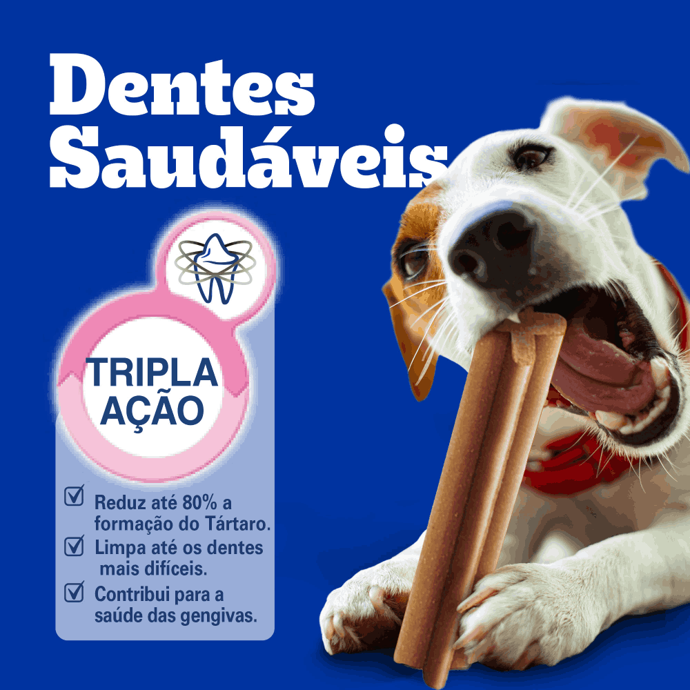 Petisco Pedigree Dentastix Cuidado Oral Cães Adultos Raças Médias - Imagem 19