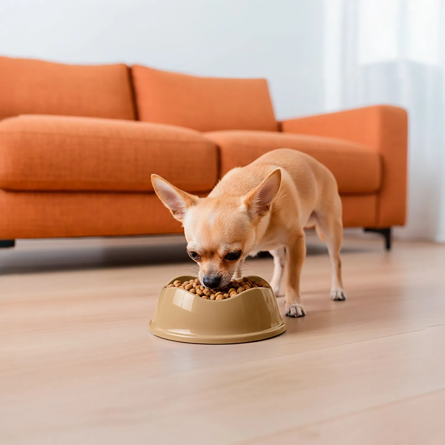 Comedouro Bowl Antiderrapante Stark Pet Bege - Imagem 7