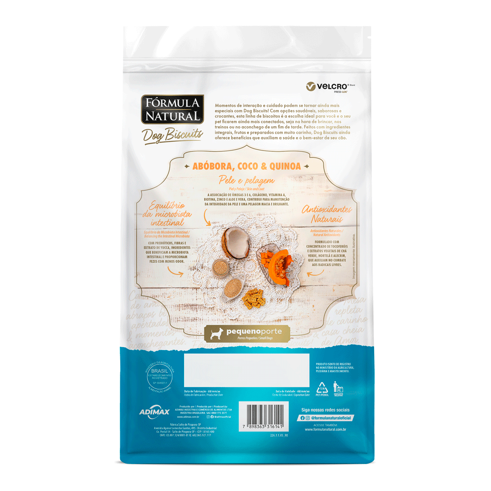 Petisco Fórmula Natural Dog Biscuits Abóbora Cães Adultos Pequeno Porte - Imagem 5