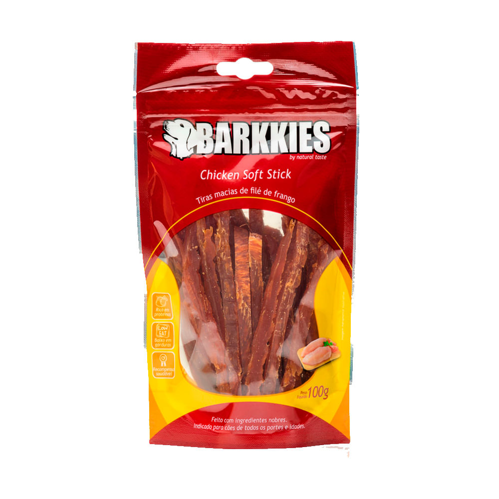 Petisco Natural Cães Barkkies Soft Stick Frango