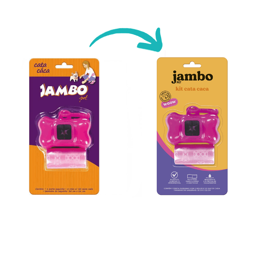 Porta Saquinhos Higiênicos Basic Rosa Jambo - Imagem 2