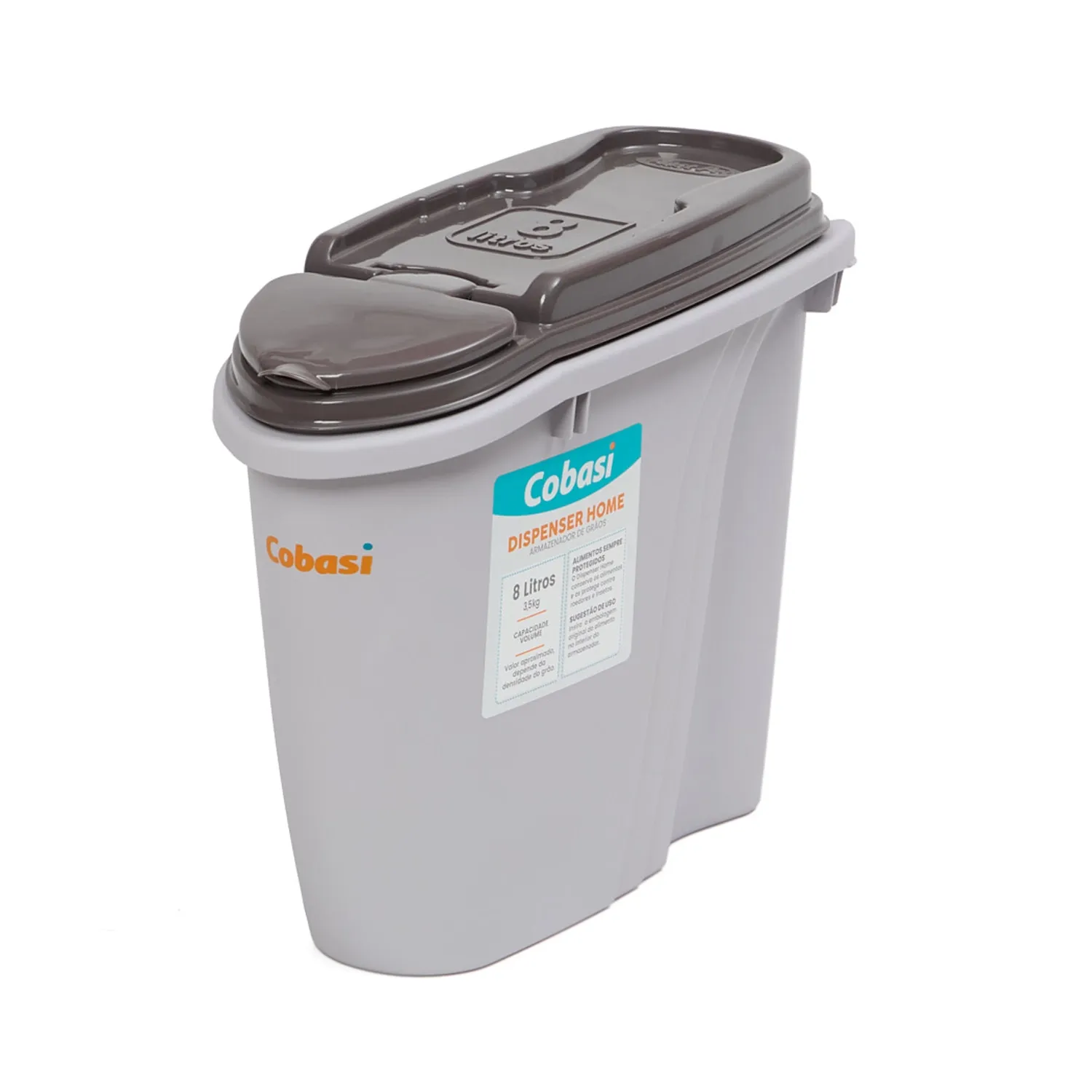 Porta-ração Dispenser Home Plast Pet Cinza - Imagem 6
