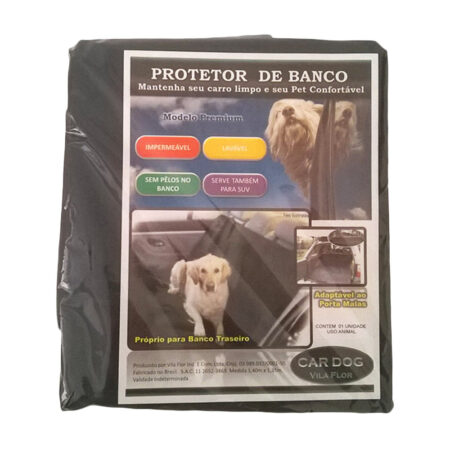 Capa para Banco de Carro Premium Preta Vila Flor
