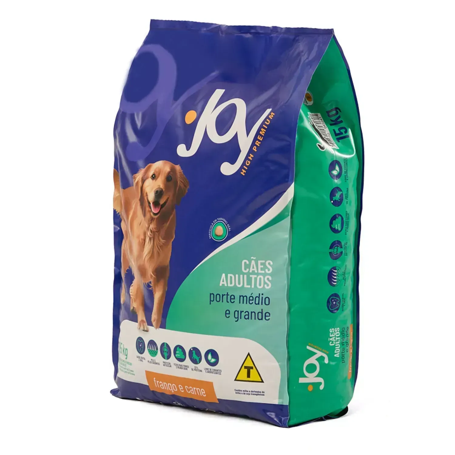 Ração Joy High Premium Cães Adultos Raças Médias e Grandes Frango e Carne - Imagem 3