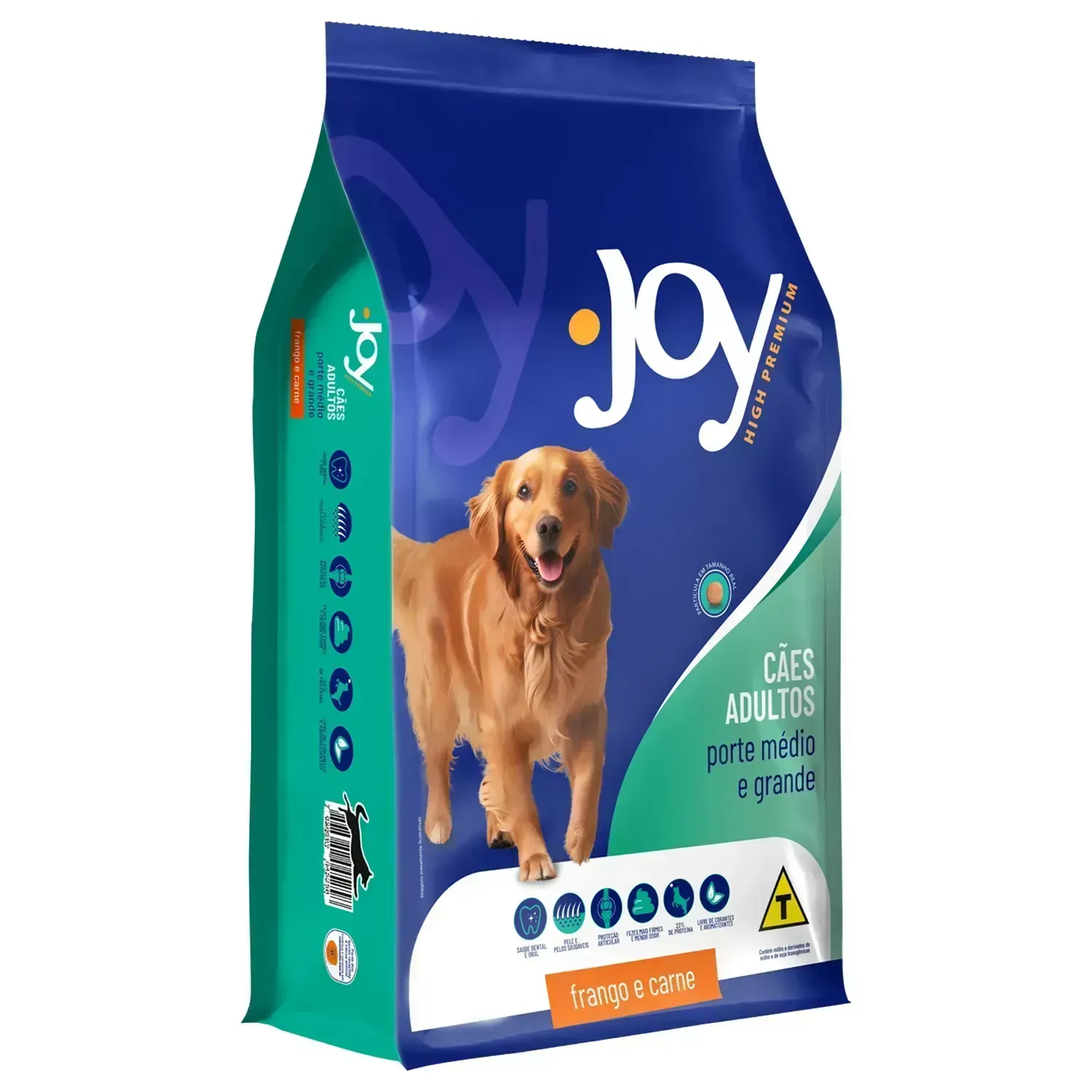 Ração Joy High Premium Cães Adultos Raças Médias e Grandes Frango e Carne - Imagem 12