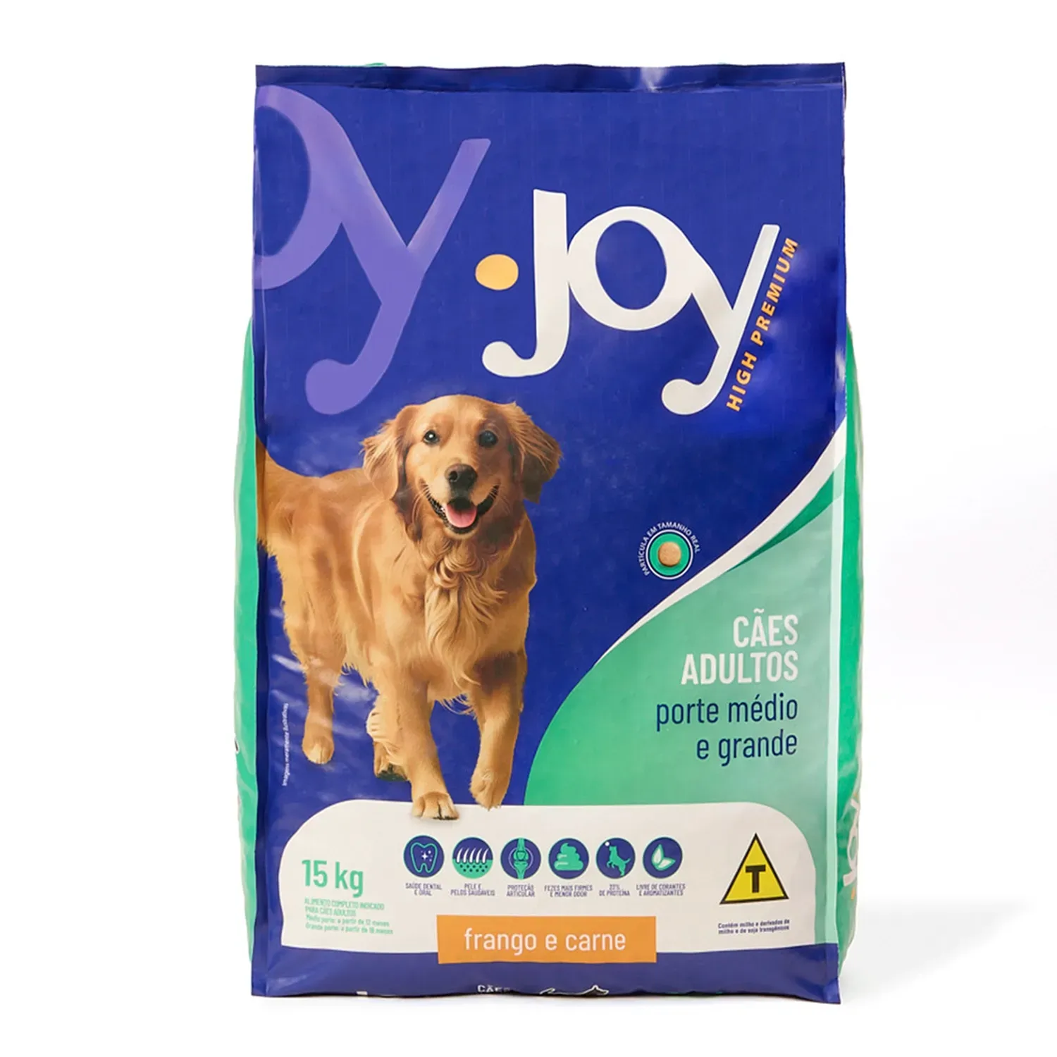 Ração Joy High Premium Cães Adultos Raças Médias e Grandes Frango e Carne - Imagem 8