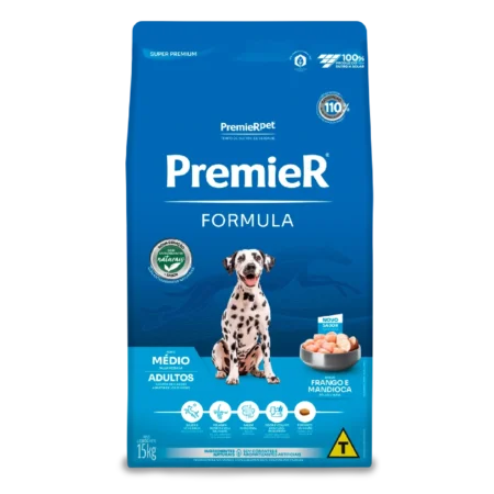 Ração Premier Formula Cães Adultos Raças Médias Frango