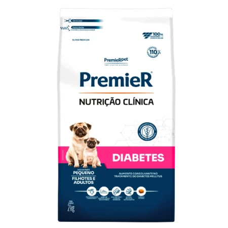 Ração Premier Nutrição Clínica Diabetes Cães Adultos e Filhotes Raças Pequenas