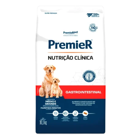 Ração Premier Nutrição Clínica Gastrointestinal Cães Raças Médias e Grandes