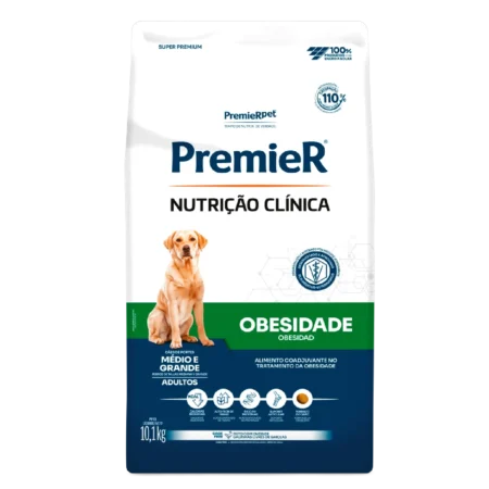 Ração Premier Nutrição Clínica Obesidade Cães Adultos Médio e Grande Porte
