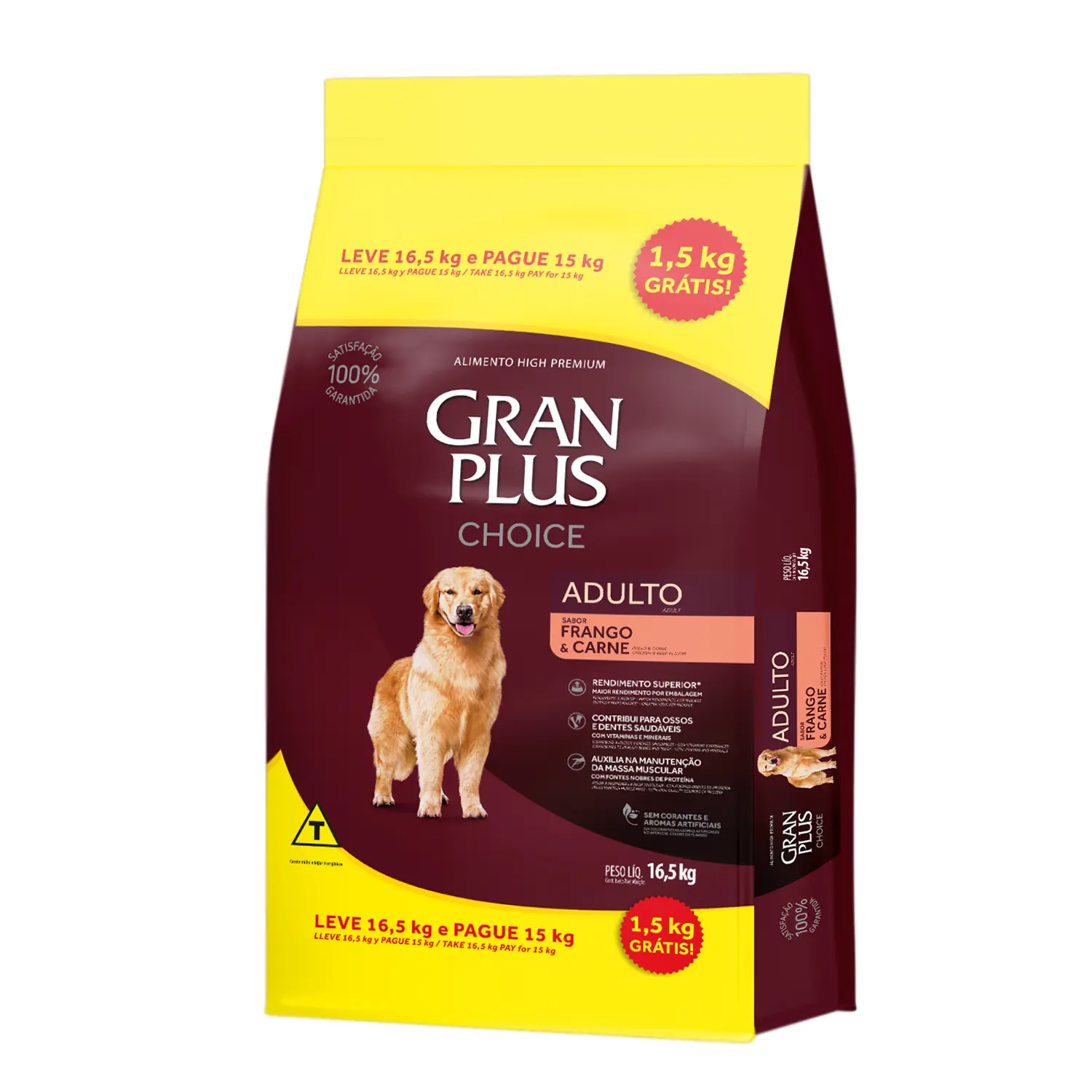 Ração GranPlus Choice Cães Adultos Frango e Carne - Imagem 12
