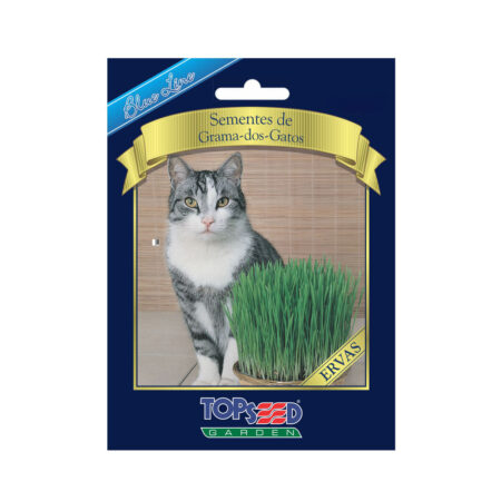 Sementes de Grama dos Gatos Topseed Garden