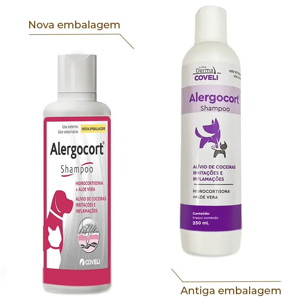 Shampoo Alergocort Cães e Gatos Coveli - Imagem 2