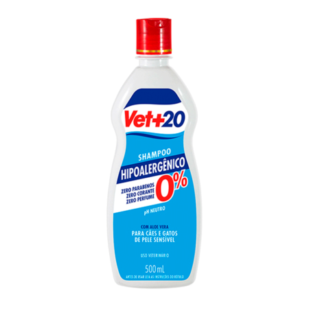Shampoo Hipoalergênico Cães e Gatos Vet+20