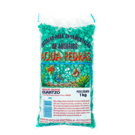 Cascalho para Aquário Quartzo Nº 2 Aqua Pedras Verde Escuro