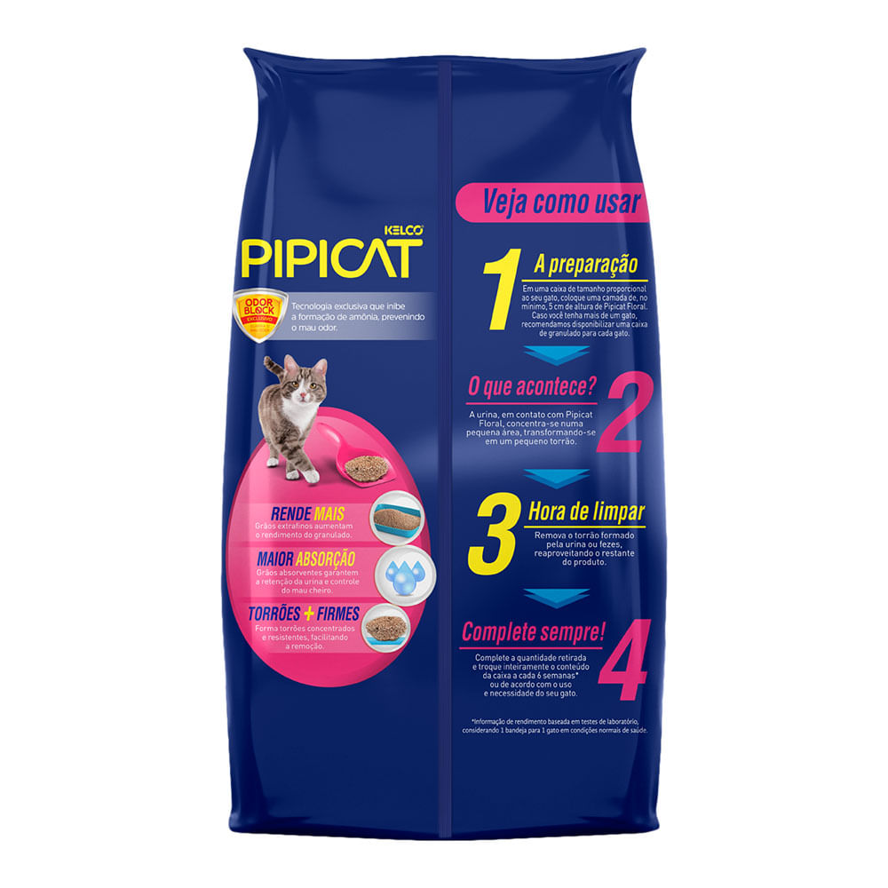 Areia Pipicat Perfumada Floral para Gatos - Imagem 2