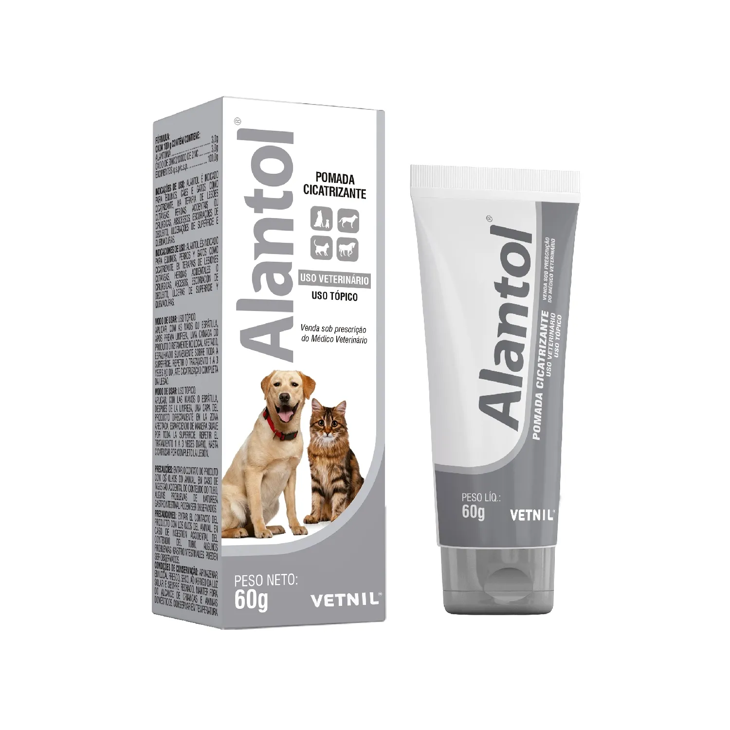Pomada Cicatrizante Alantol para Cães e Gatos