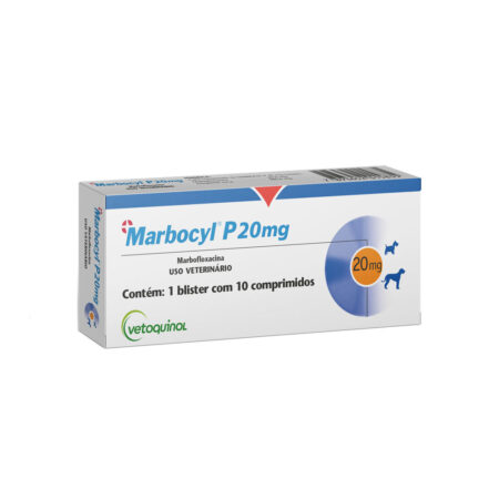 Antibiótico Marbocyl P 20mg para Cães e Gatos