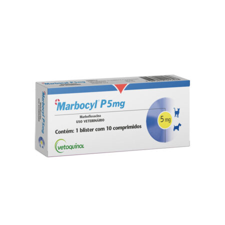 Antibiótico Marbocyl P 5mg para Cães e Gatos