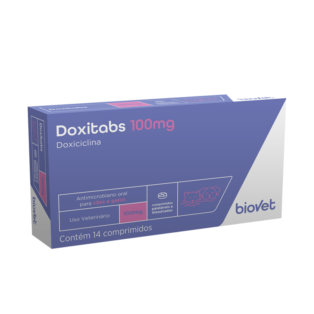 Doxitabs 100mg para Cães e Gatos Biovet