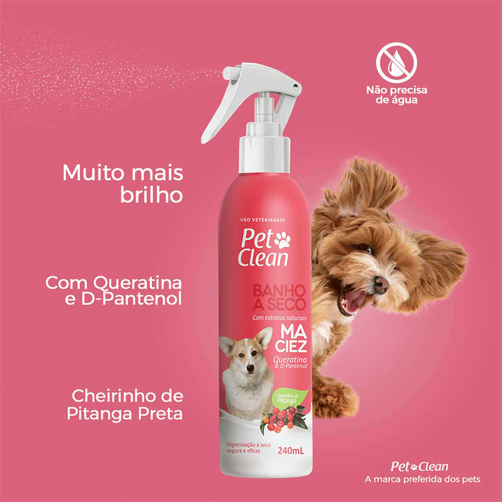 Banho a Seco para Cães e Gatos Maciez Pet Clean - Imagem 2