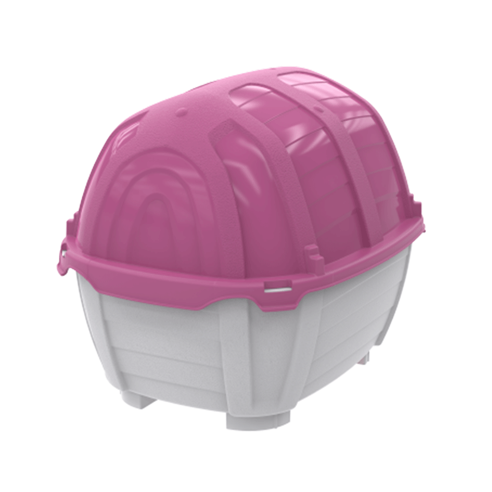 Casinha Stone House Plast Pet Cinza e Rosa - Imagem 5