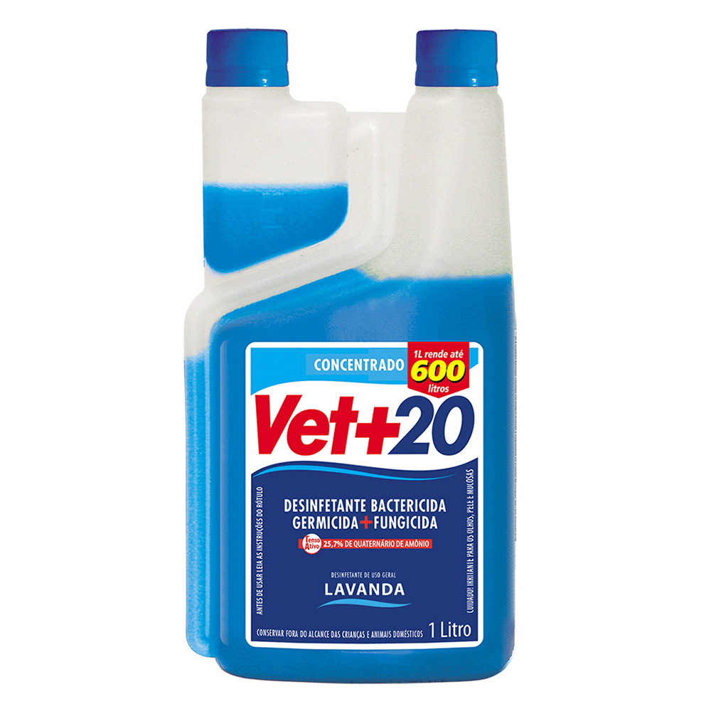 Desinfetante Bactericida Concentrado Vet+20 Lavanda - Imagem 2