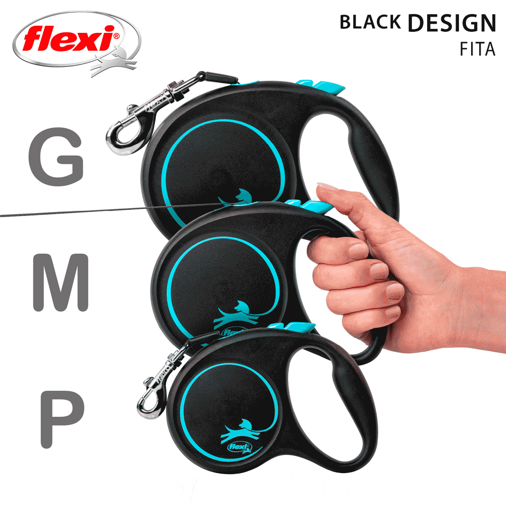 Guia Retrátil Black Design Flexi Azul - Imagem 9