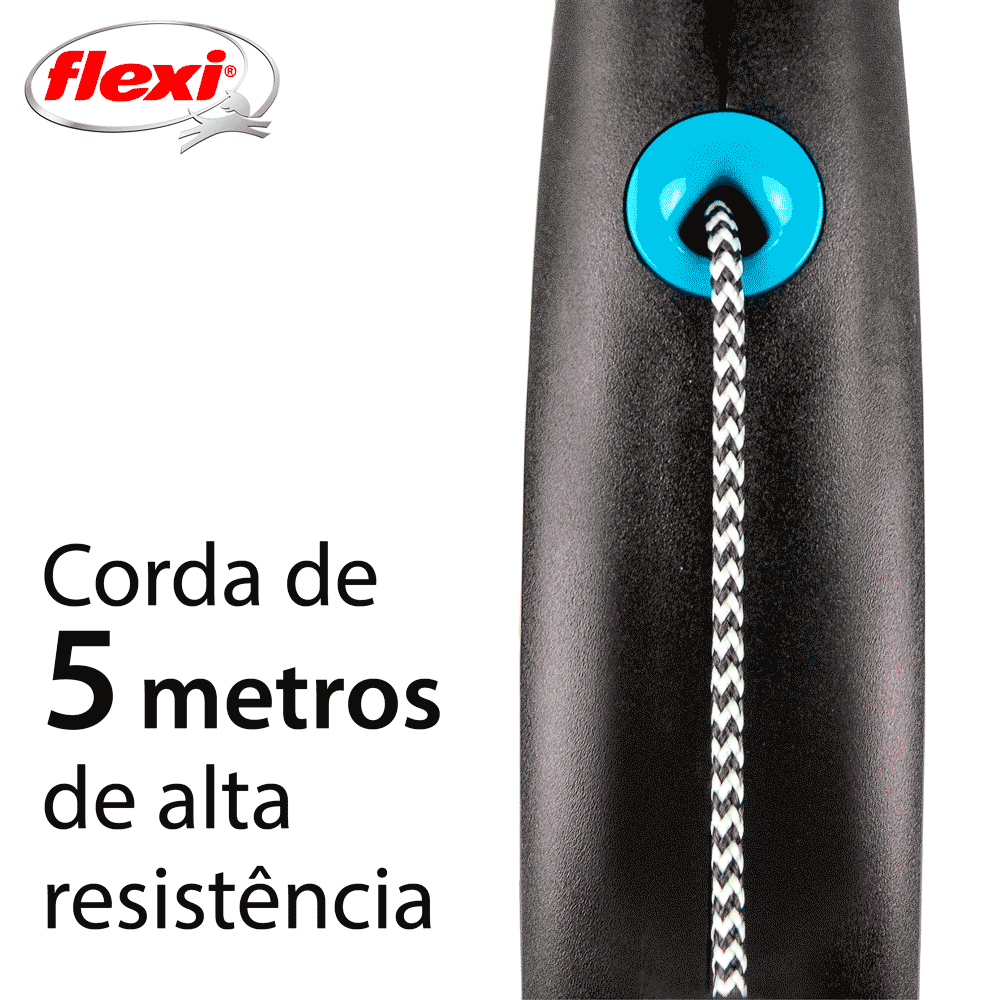 Guia Retrátil Black Design Flexi Azul - Imagem 12