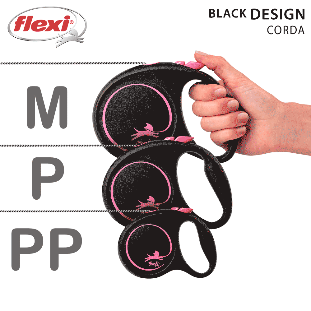 Guia Retrátil Black Design Flexi Rosa - Imagem 5