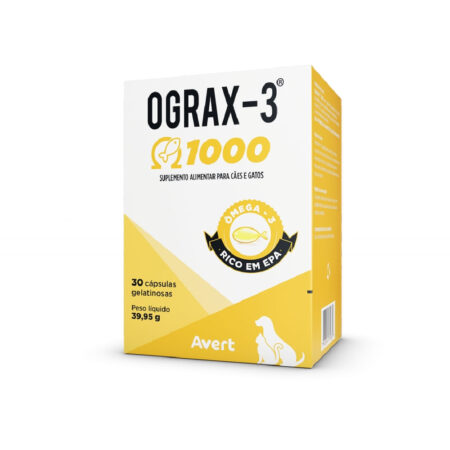 Ograx-3 1000mg para Cães e Gatos Avert