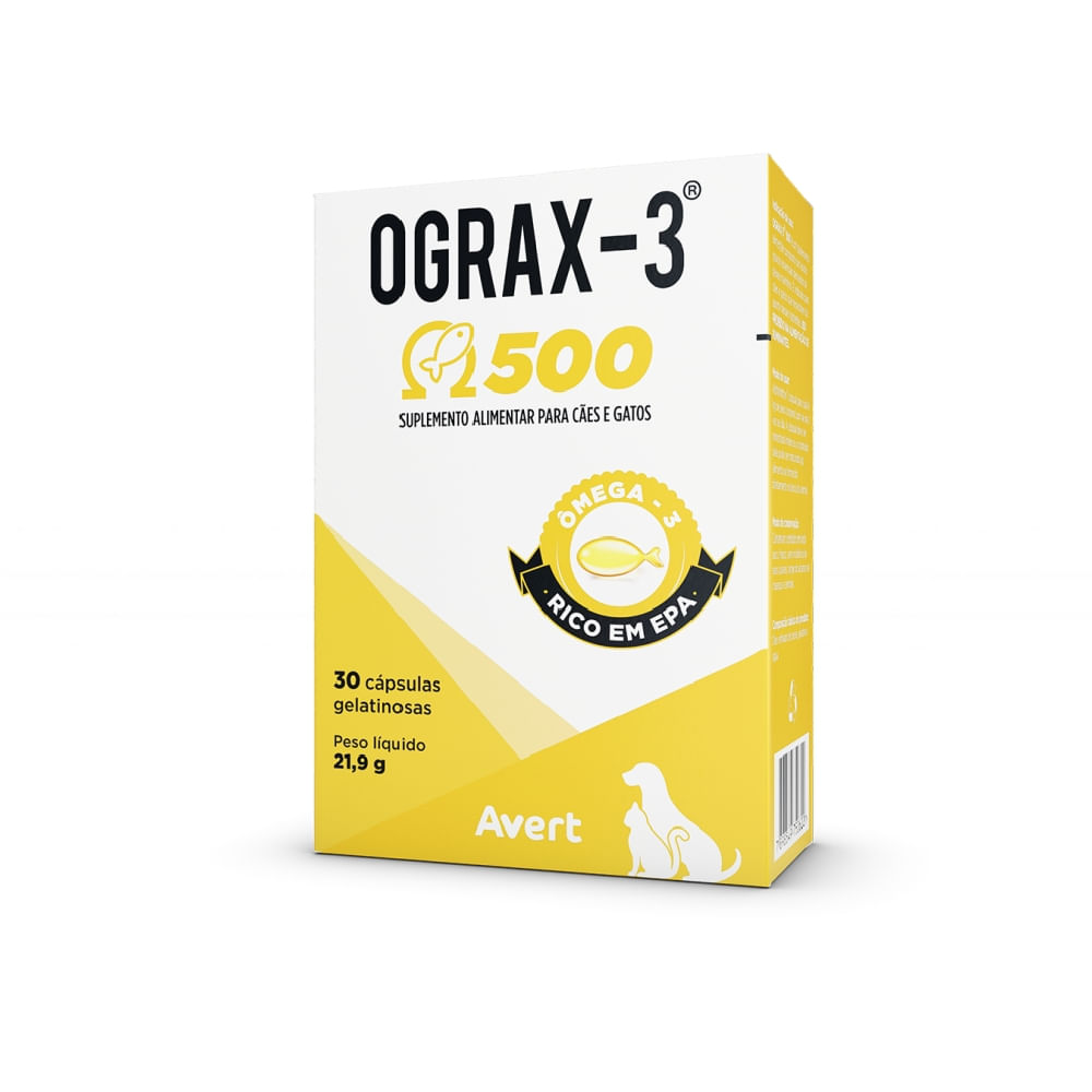 Ograx-3 500mg para Cães e Gatos Avert