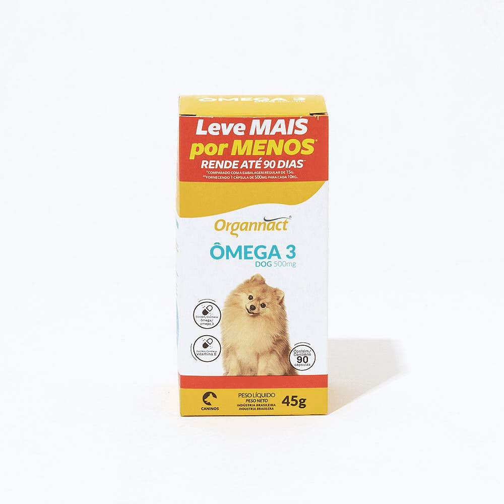 Ômega 3 Dog 500mg para Cães Organnact
