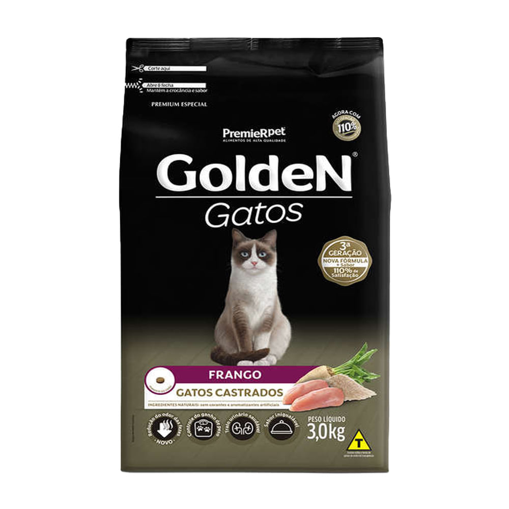 Ração Golden Gatos Castrados Frango - Imagem 4