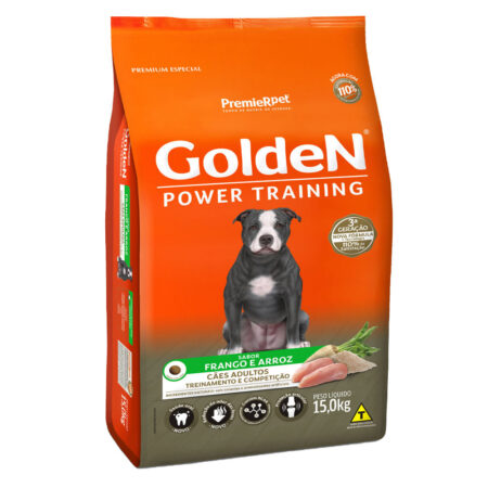 Ração Golden Power Training Cães Adultos Frango e Arroz