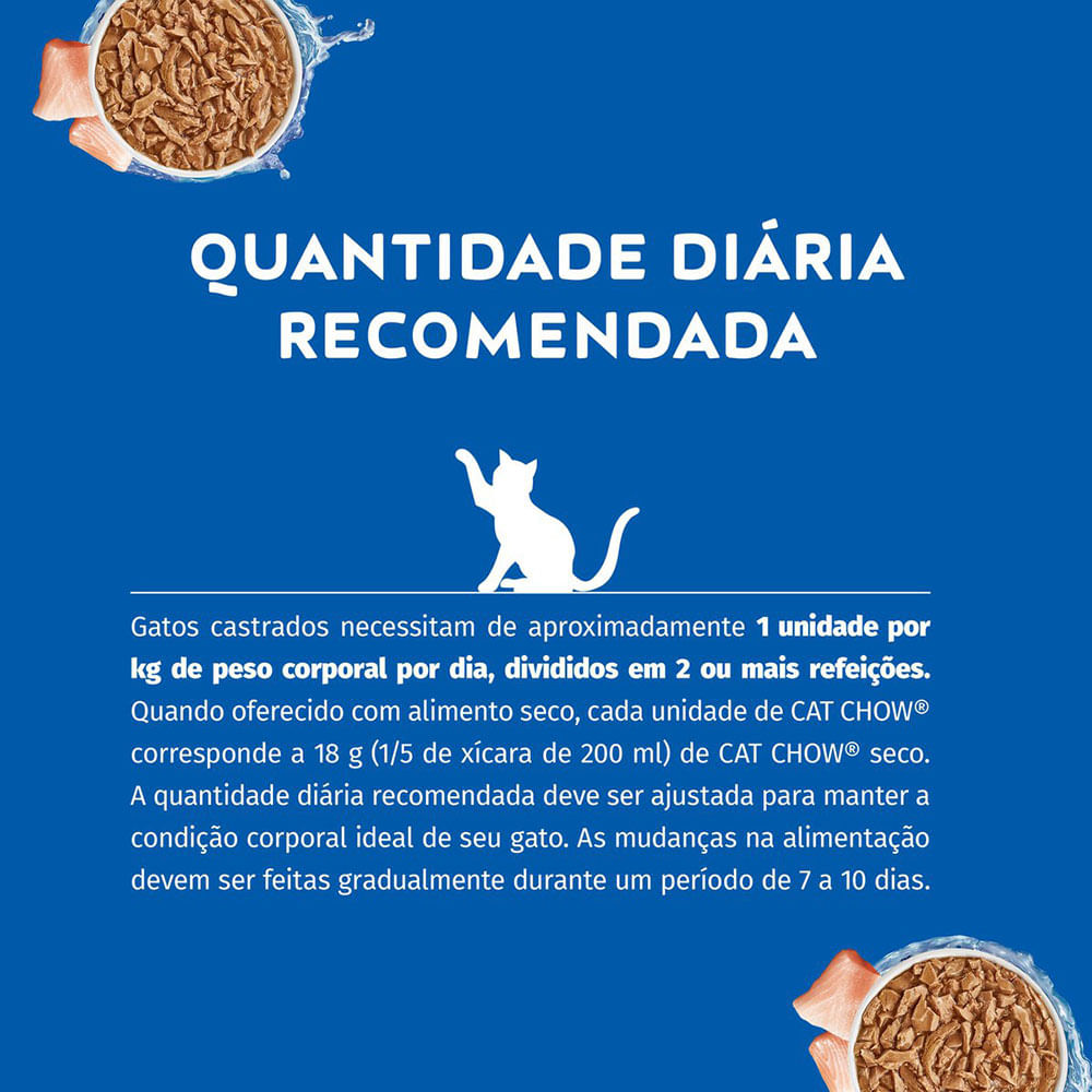 Ração Úmida Cat Chow Castrados Peixe - Imagem 6