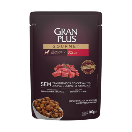 Ração Úmida GranPlus Gourmet Cães Adultos Carne