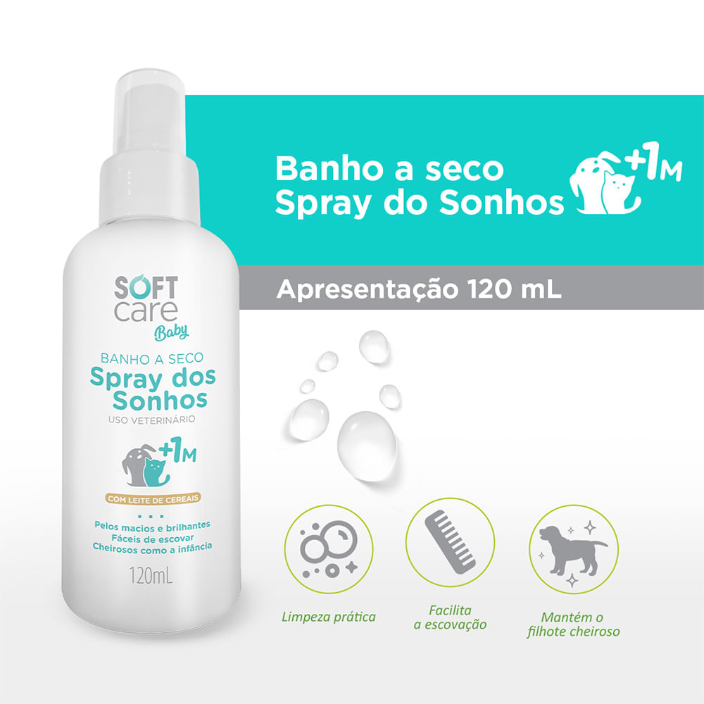 Banho a Seco 1 Mês+ Spray dos Sonhos Soft Care Baby - Imagem 2