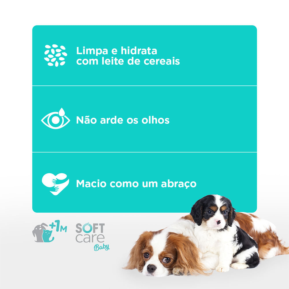 Shampoo 1 Mês+ Banho do Aconchego Soft Care Baby - Imagem 3