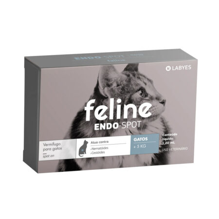 Vermífugo Feline Endospot acima de 5kg Labyes