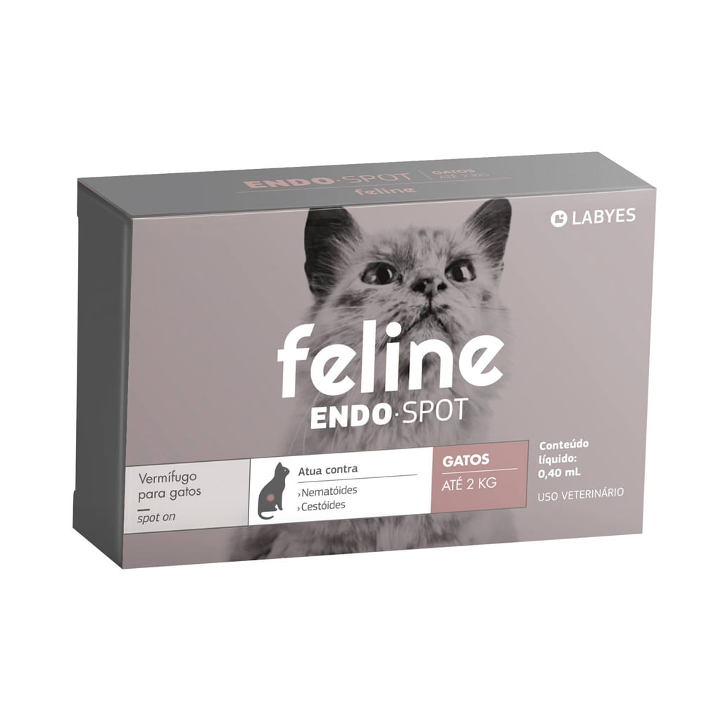 Vermífugo Feline Endospot até 2kg Labyes