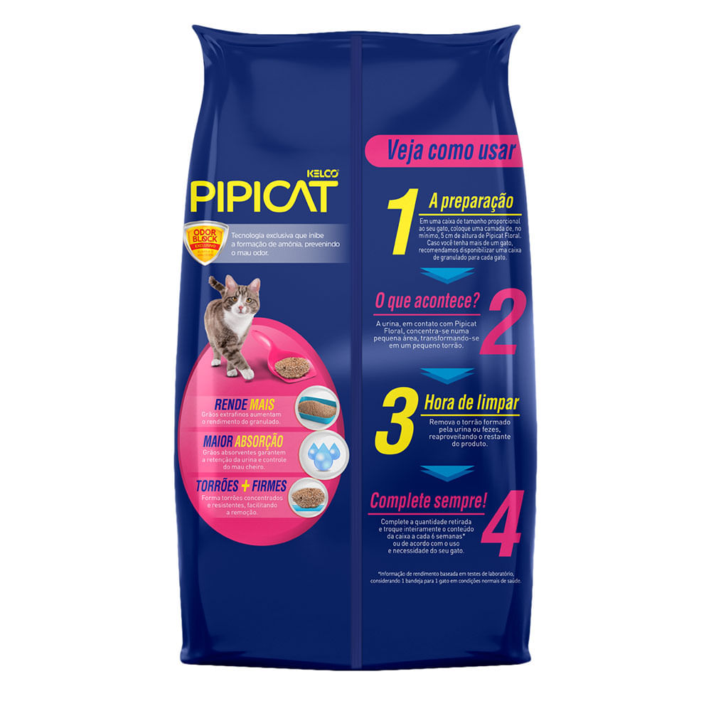 Areia Pipicat Perfumada Floral para Gatos - Imagem 10